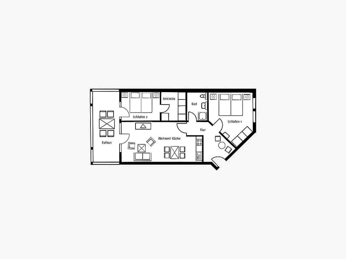 Duenenpark Binz - Komfort Ferienwohnung Mit 2 Schlafzimmern Und Balkon Im Obergeschoss 277 Exterior photo
